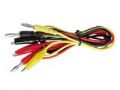 VELLEMAN TLM3 SET OF TEST LEADS - BANANA PLUG / BOOTED ALLIGATOR PLUG