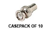 STEREN 200-173 CS10 CASEPACK OF 10 BNC Male To RCA Female Adapter 