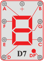 Snap Circuits TM 6SCD7 7-Segment LED Display