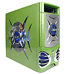 X Blade 10-Bay ATX Window Case w/400W PS (Green)