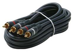 STEREN 254-240BL 100FT High Definition Home Theater Dual RCA Audio Cable 