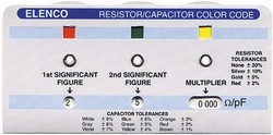 ELENCO CC-100 Color Code Calculator for Resistors,Capacitors & Inductors