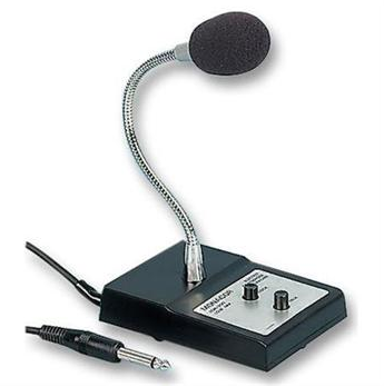 Monacor 35-10080 P.A. Desk Microphone Push-To-Talk Button And Lock Button