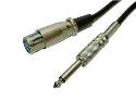 ERCA163  MICROPHONE CABLE XLR FEMALE JACK TO 1/4 MALE PLUG 25FT