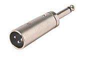 STEREN 251-340 Male XLR Plug to Male .25 Mono Plug Adapter 