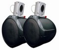MCM Custom Audio 60-10021 6 1/2" Marine Wakeboard Two-Way Speaker Pair - BLACK 