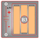 Snap Circuits  6SCB3 Battery Holder 4.5V (3-AA)